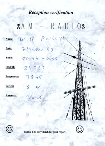 AM Radio QSL