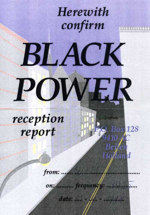 Radio Black Power QSL card