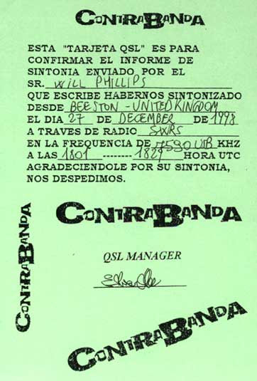 ContraBanda QSL card (back)