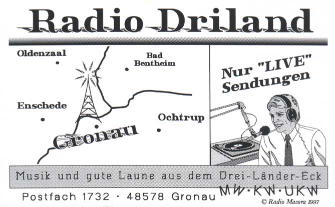Radio Driland QSL card