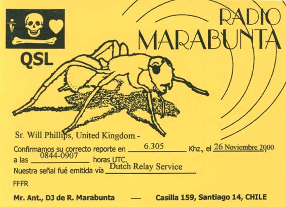 Radio Marabunta QSL card