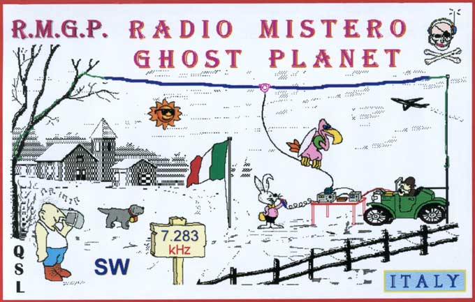 Radio Mistero Ghost Planet QSL card (front)