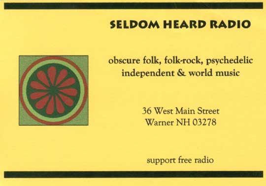 Seldom Heard Radio QSL card (front)
