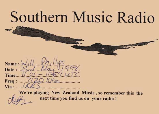 Southern Music Radio QSL card