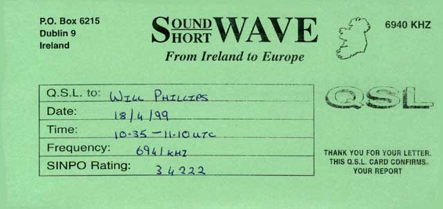 Sound Wave Radio QSL card