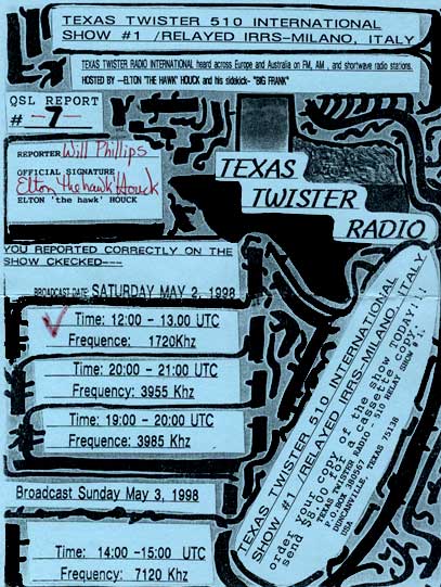 Texas Twister Radio QSL