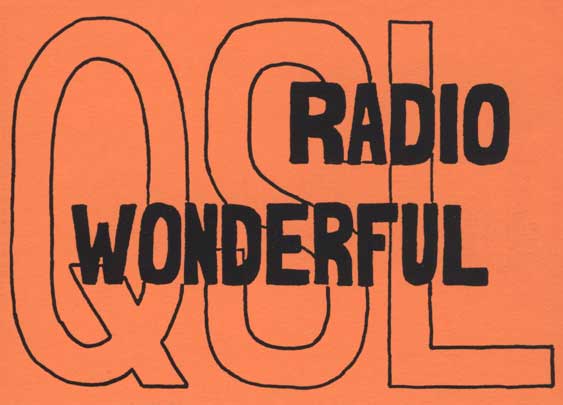 Radio Wonderful QSL card (front)