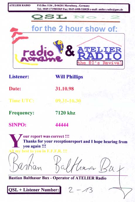 Atelier Radio QSL