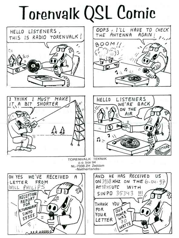 Radio Torenvalk QSL comic