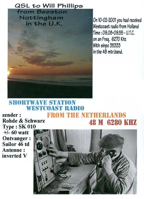 Westcoast Radio QSL