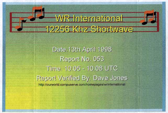 WR International QSL